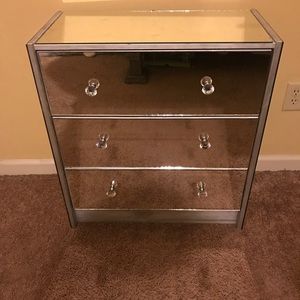 Mirrored nightstand